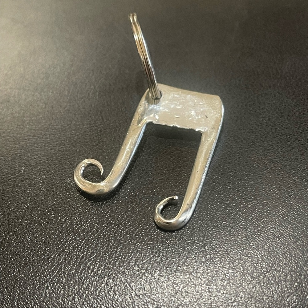 Silver Musical Note Decor Accent made from vintage silverware
